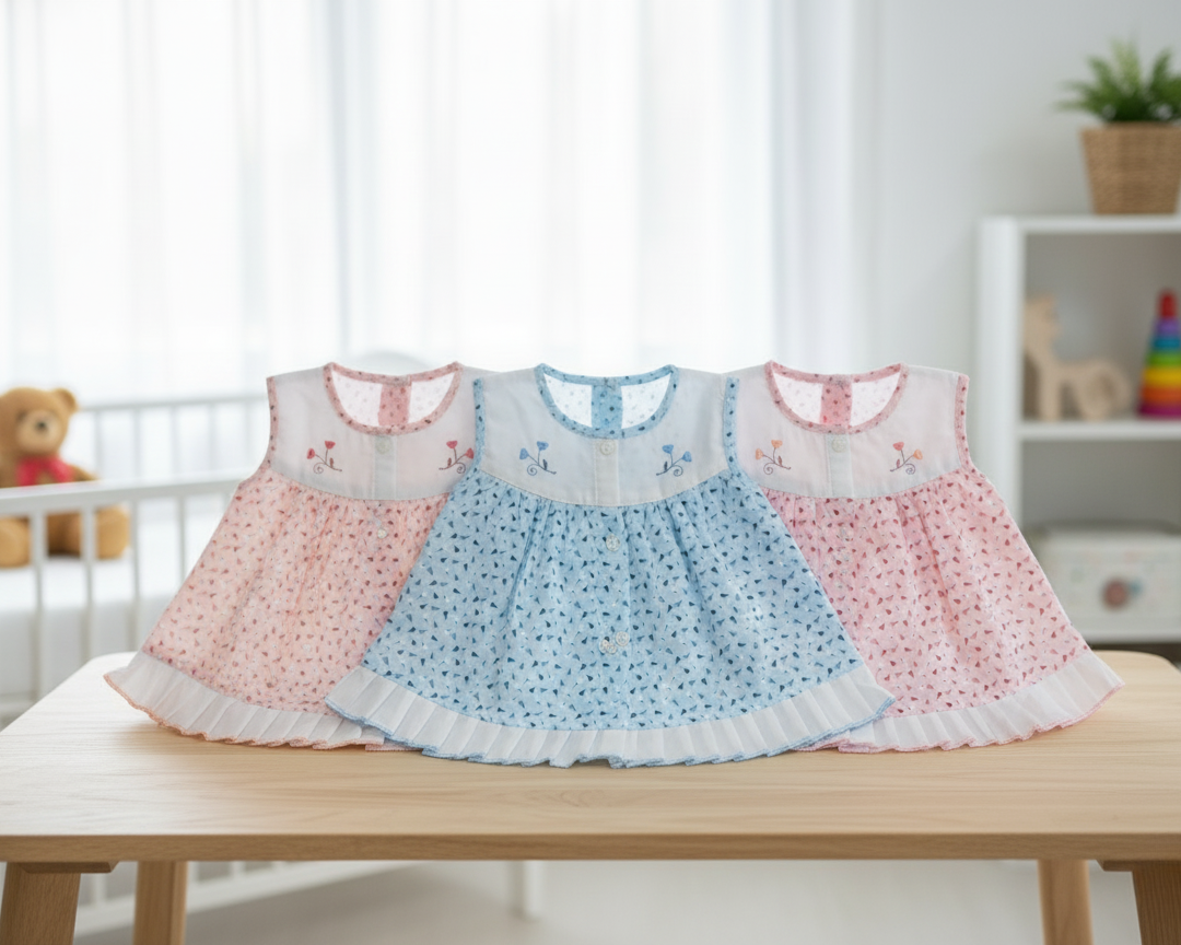 FRONT OPEN FROCK - 67RKFF ( 0 -3 months )