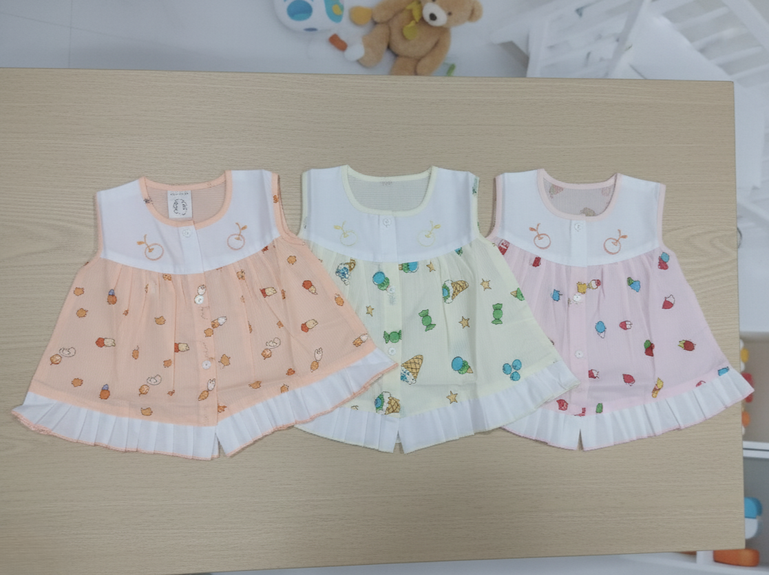 FRONT OPEN FROCK - 67RKFF ( 0 -3 months )