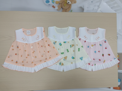 FRONT OPEN FROCK - 67RKFF ( 0 -3 months )