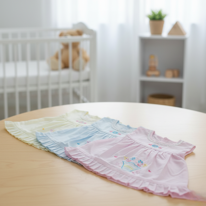 FRONT OPEN FROCK - 67RKFF ( 0 -3 months )