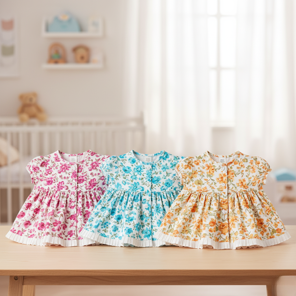 FRONT OPEN FROCK - 67RKFF ( 0 -3 months )