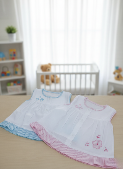 FRONT OPEN FROCK - 67RKFF ( 0 -3 months )